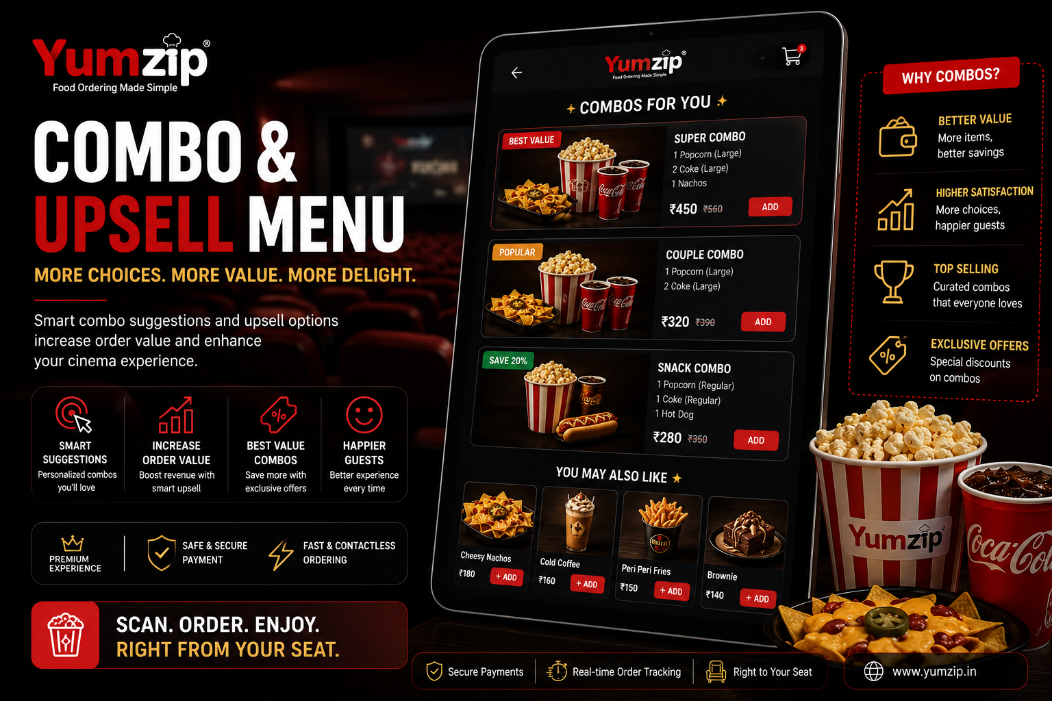 Cinema combo menu — Yumzip